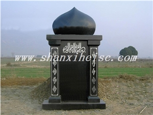 Top Quality Chinese Style Black Granite Tombstone and Gravestone G1401
