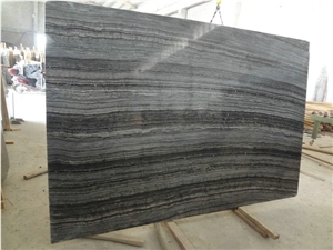 Black Wooden Marble Polished Slabs & Tiles,China Black Marble