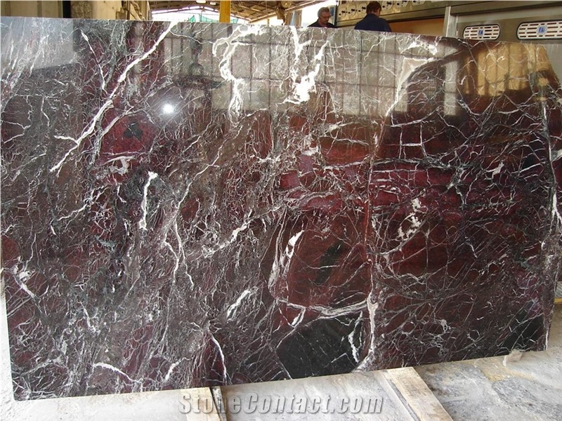 Giga Polished Rosso Levanto Marble Slabs Floor and Wall