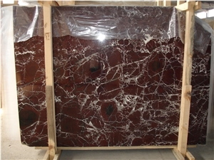 Giga Polished Rosso Levanto Marble Slabs Floor and Wall