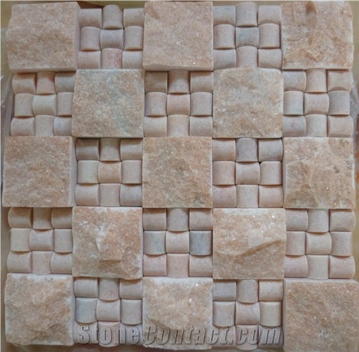 Marble Mosaic(Poppy Red),Square-Shaped 013