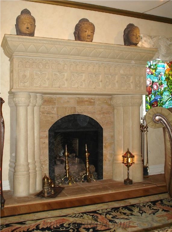 Fireplace Design with Durango Limestone