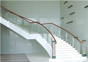 Best Floor Tiles,White Crystallized Glass Stone Stairs & Steps