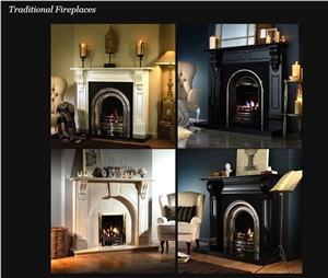 Traditional Fireplaces, Beige Limestone Fireplaces
