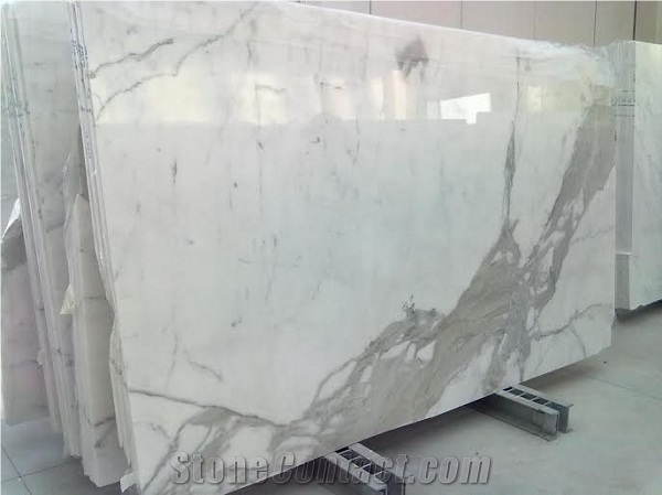 Calacatta Carrara Marble Slabs & Tiles, Calacatta Marble