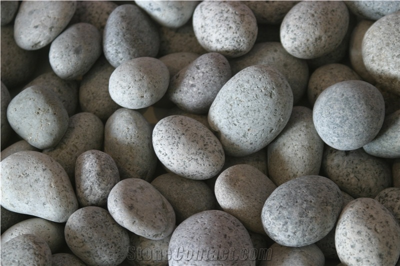 India Grey Natural Stone Pebble Stone, Grey Pebble Stone
