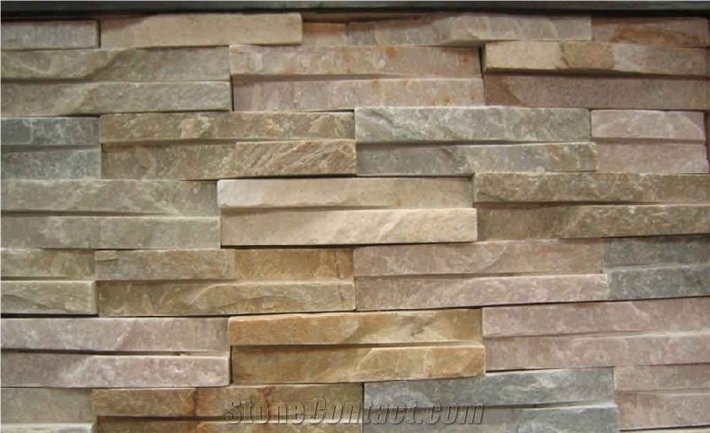 Building Materials Quartzite Culture Stone Brown Color