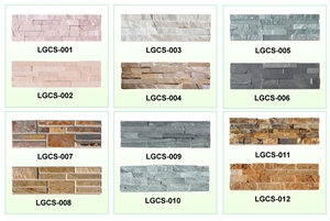 Building Materials Quartzite Culture Stone Brown Color