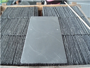 China Natural Black Stone Slate Roof Tiles