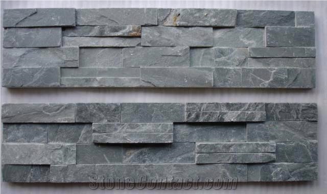 Culture Stone / Brickstone / Slate Panel / Stack Stone, Black Slate Cultured Stone