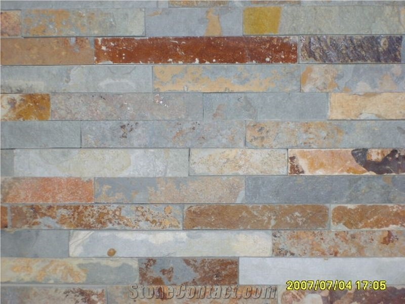 Culture Stone Rusty Wall Panel, Brown Slate Cultured Stone