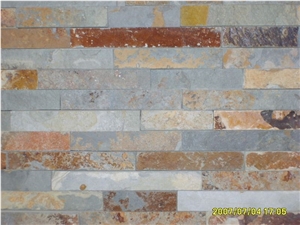 Culture Stone Rusty Wall Panel, Brown Slate Cultured Stone
