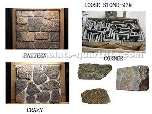 G654 Granite Random Stone Castle Wall