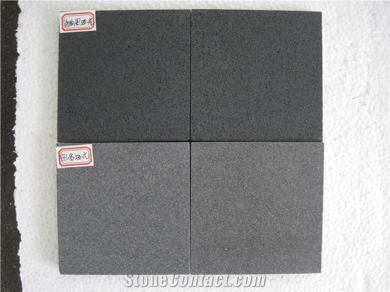 Honed Black Lava Stone Panel, Black Basalt Building & Walling Slabs & Tiles
