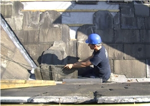 Roof Slate Germany Pattern, Grey Slate Roof Tiles