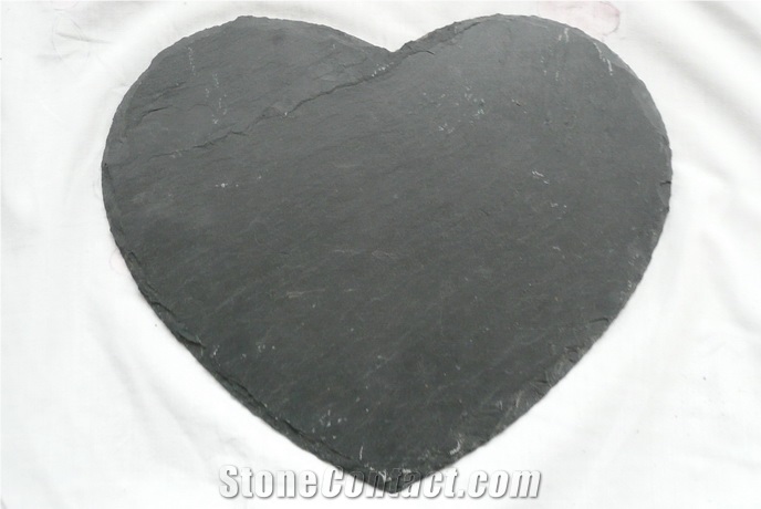 Roofing Slate Heart Shape Price, Black Slate Roof Tiles