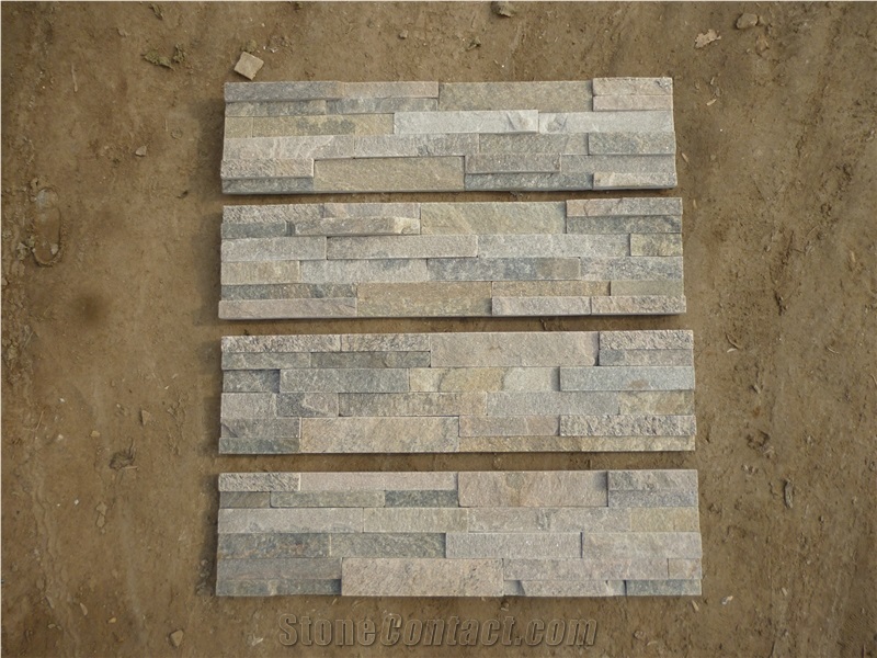 Shinning White Quartzite Culture Stone, Ledge Stone,Stacked Stone, Wall Cladding Tile ,Veneer Panel,Z Shape, Interlocked