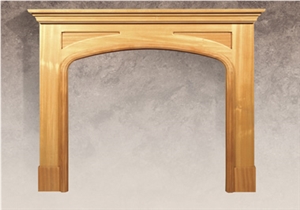 Classic Arch Traditional Fireplace Mantel with Sandstone
