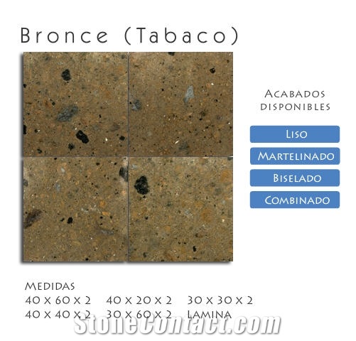 Cantera Bronce Tobacco Tiles, Tobacco Brown Cantera