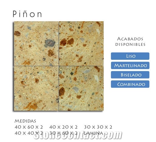 Cantera Pinon Machine Cut Tiles, Pinon Cantera