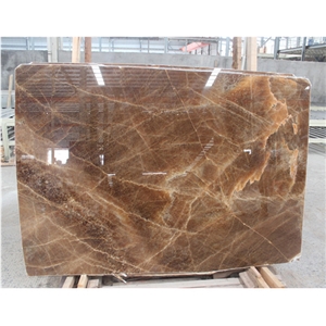 China Golden Ice Onyx Polished Stone Slabs & Tiles