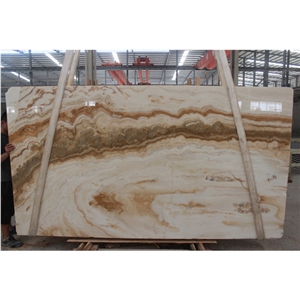 New Arrivals White Wooden Onyx Slabs