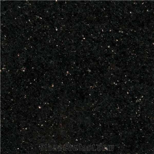 Black Galaxy Granite Slabs Tiles, India Black Granite
