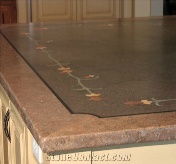Brazil Exotic Granite Micro Bevel Edge Countertop, Kitchen Island Top