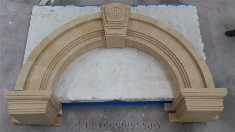 Jerusalem Shelly Limestone Door Arch Design
