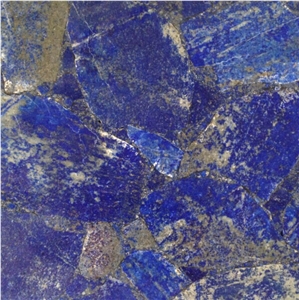 Lapis Lazuli Gemstone Slab, Blue Semiprecious Stone
