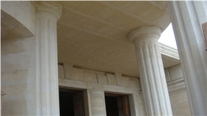 Beige Marble Carved Column