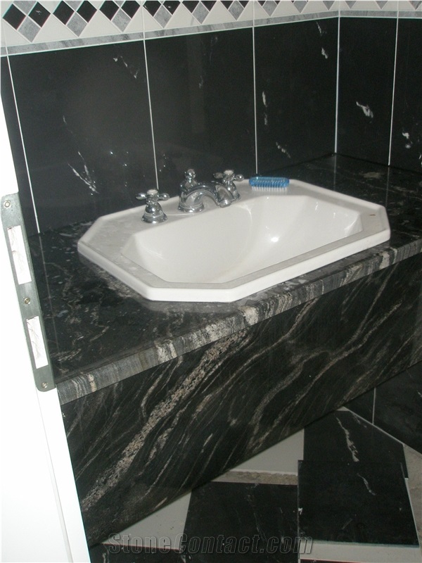 Brazil Exotic Black Granite Bathroom Top