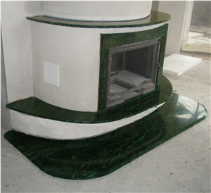 Empress Green Marble Fireplace Design