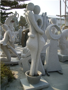 Grey Granite Abstract Sculptures