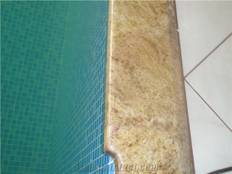 Ivory Cream Granite Swimming Pool Coping Decks