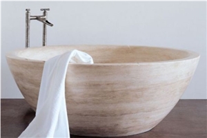 Ivory Travertine Bath Tub