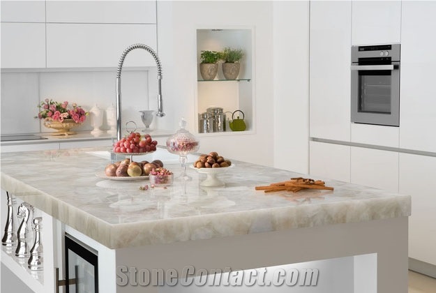 Semiprecious Stone Kitchen Countertop