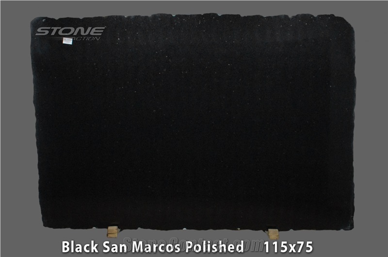 Black San Marcos Granite Polished Slabs, Brazil Black Granite
