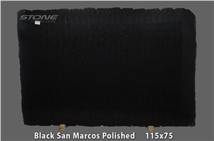 Black San Marcos Granite Polished Slabs, Brazil Black Granite