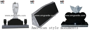 American Style Granite Monument, Grey Granite Monuments