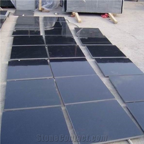 Hebei Black Granite Tile, China Black Granite