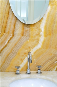 Bathroom Design Private Residence - Toorak 1, Golden Yellow Onyx Bathroom Design