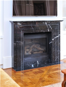 Fireplace Private Residence - Toorak 9, Nero Marquina Black Marble Fireplaces