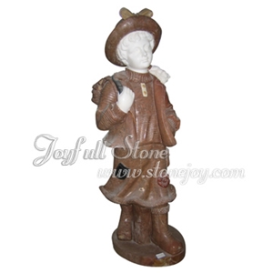 Marble Child Statues, Brown Marble Statues