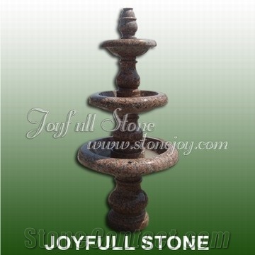 Polished Red Granite Fountain
