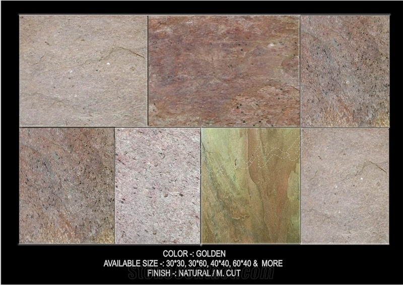 India Golden Quartzite Slabs & Tiles