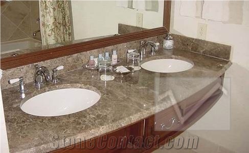 China Brown Granite Bath Tops, Brown Granite Vanity Tops