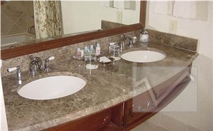 China Brown Granite Bath Tops, Brown Granite Vanity Tops