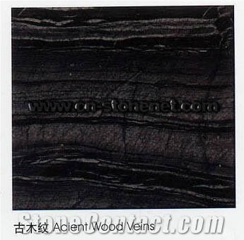 Aacient Wood Veins Marble Tile and Marble Slab,Black Marble