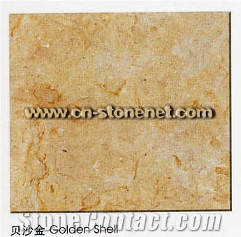 Golden Shell Marble Tile and Marble Slab,Yellow Marble